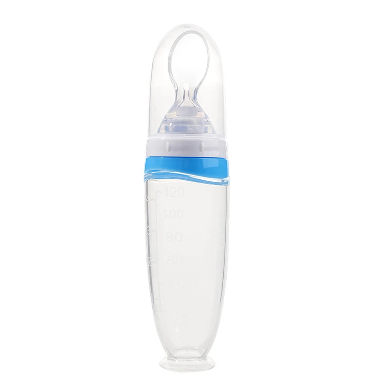 Baby Silikon Futterspender 120ml – BPA-frei mit Dosierlöffel