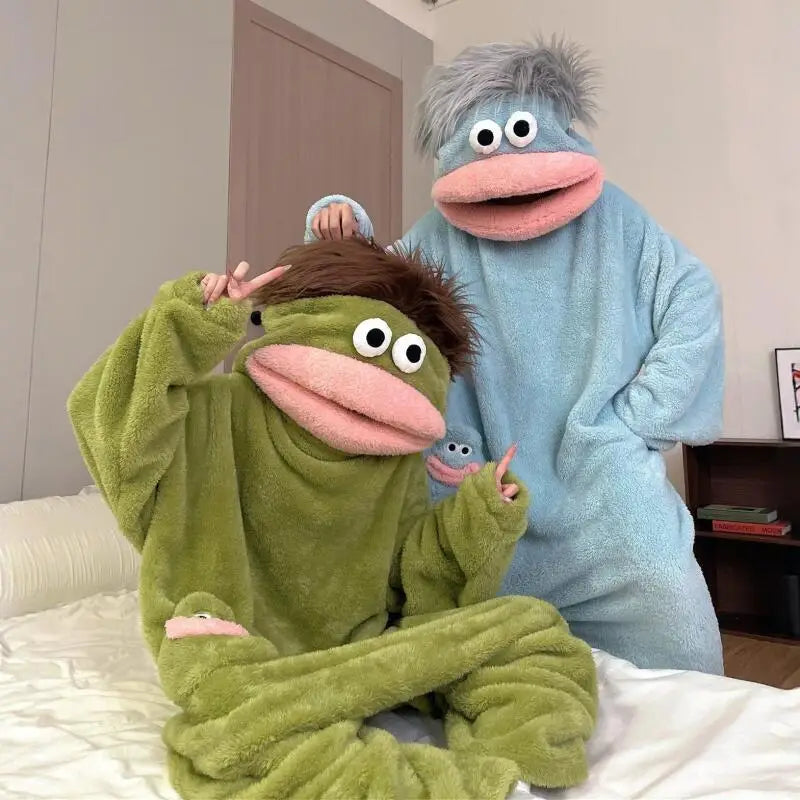 Cartoon Kapuzen-Pyjama Set – Warm & Kuschelig für Kinder