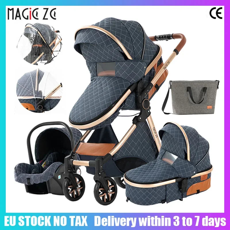 Kinderwagen, 3-in-1, leichter Kinderwagen für Neugeborene, Reisen, faltbar, für Babys, Kinderwagen, Kinderwagen, Babyautositz