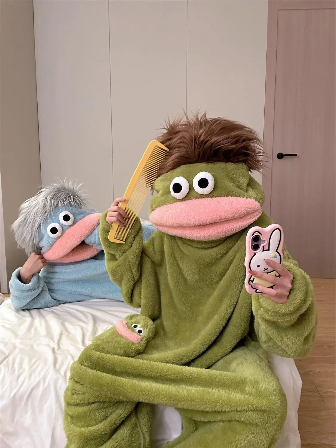 Cartoon Kapuzen-Pyjama Set – Warm & Kuschelig für Kinder