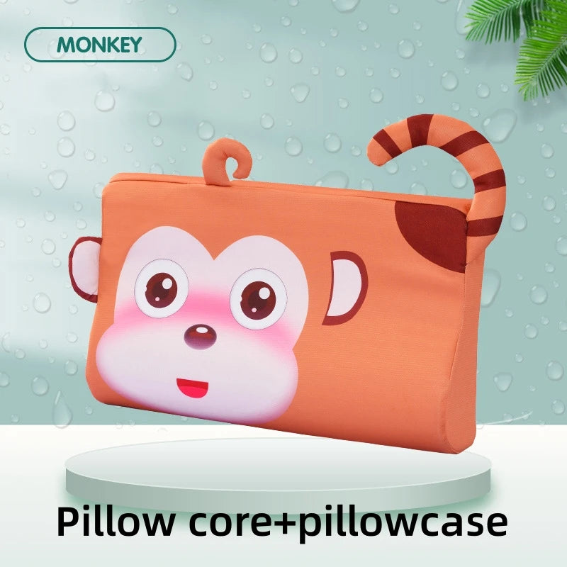 Vier Jahreszeiten Baby Kissen Kleinkind Schaum Bett Kissen Atmungsaktive Langsam Rebound Baby Cartoon Hals Stillkissen Reise Kissen Bettwäsche