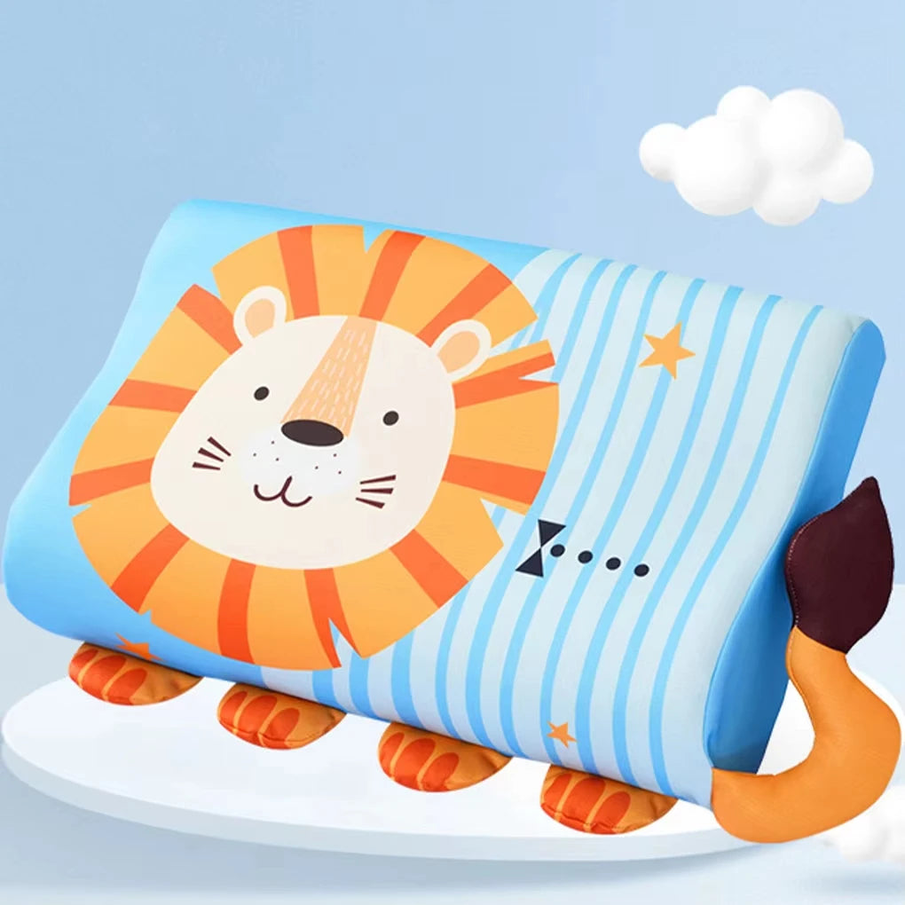 Vier Jahreszeiten Baby Kissen Kleinkind Schaum Bett Kissen Atmungsaktive Langsam Rebound Baby Cartoon Hals Stillkissen Reise Kissen Bettwäsche