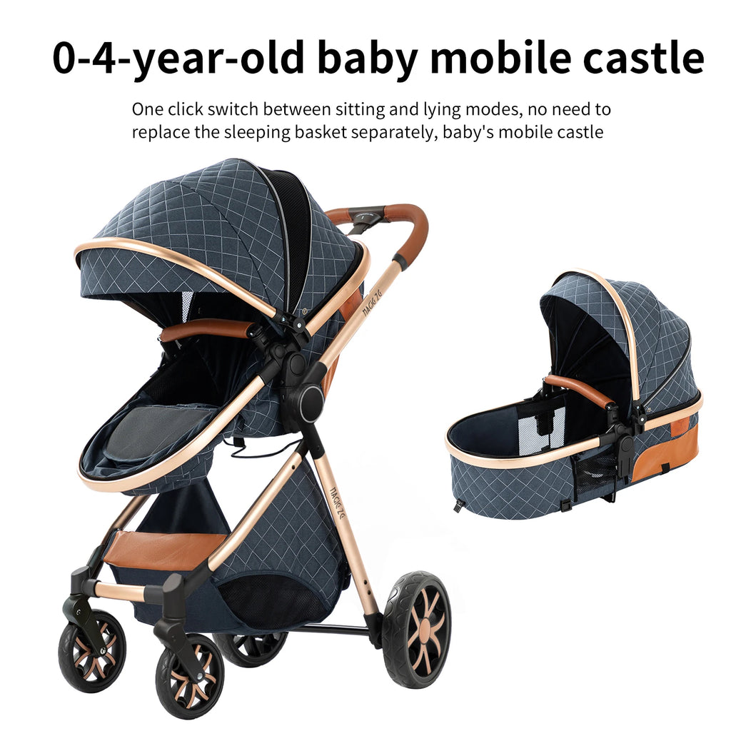 Kinderwagen, 3-in-1, leichter Kinderwagen für Neugeborene, Reisen, faltbar, für Babys, Kinderwagen, Kinderwagen, Babyautositz