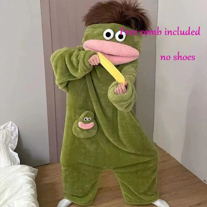 Cartoon Kapuzen-Pyjama Set – Warm & Kuschelig für Kinder