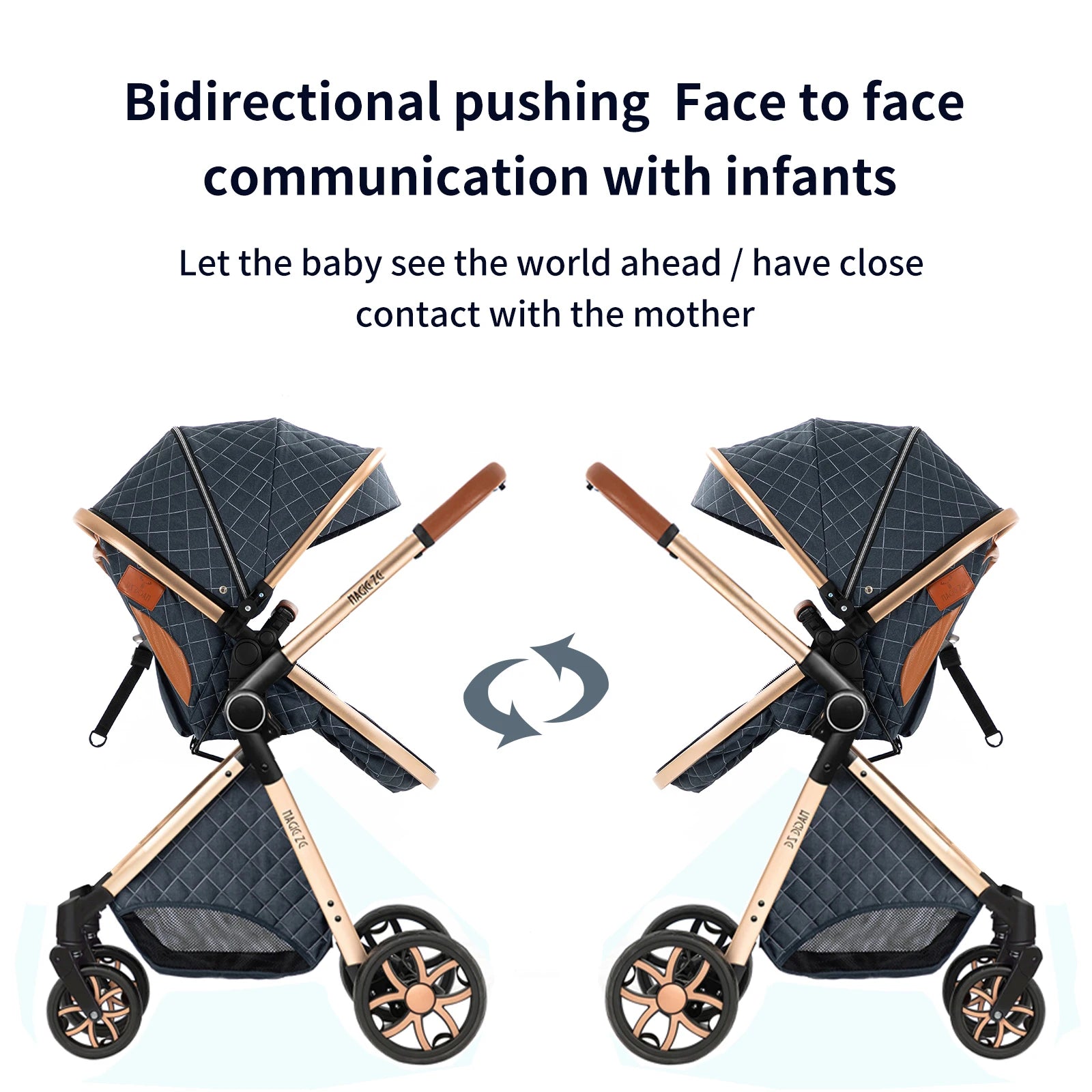Kinderwagen, 3-in-1, leichter Kinderwagen für Neugeborene, Reisen, faltbar, für Babys, Kinderwagen, Kinderwagen, Babyautositz
