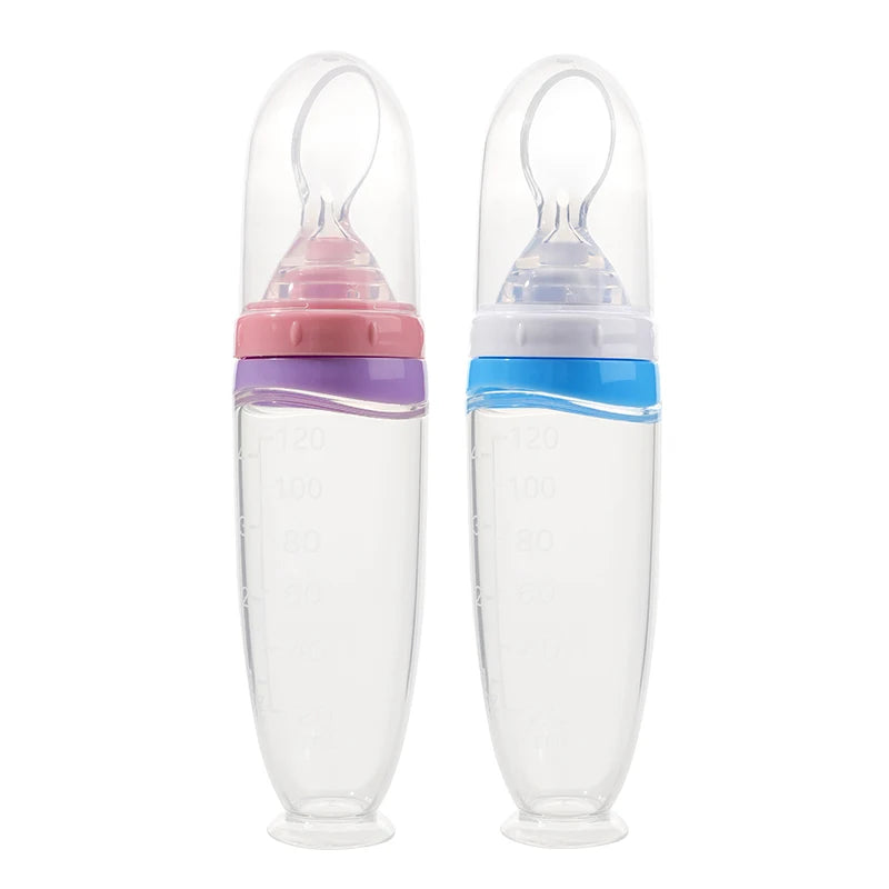 Baby Silikon Futterspender 120ml – BPA-frei mit Dosierlöffel