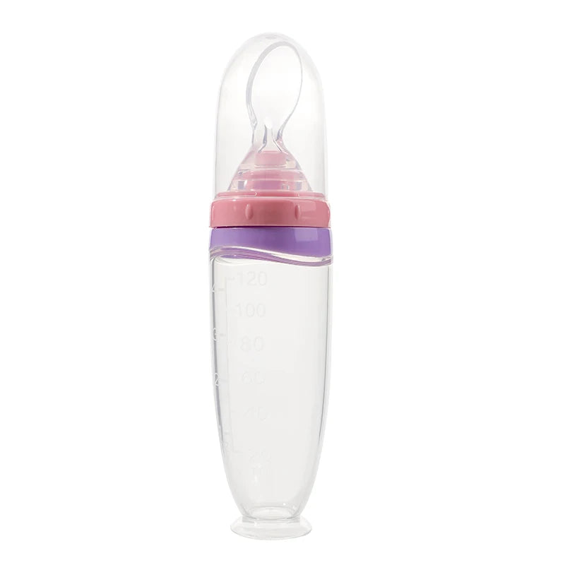 Baby Silikon Futterspender 120ml – BPA-frei mit Dosierlöffel