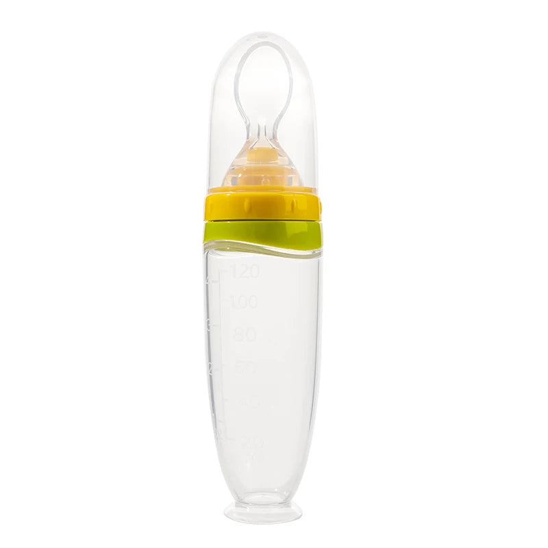 Baby Silikon Futterspender 120ml – BPA-frei mit Dosierlöffel
