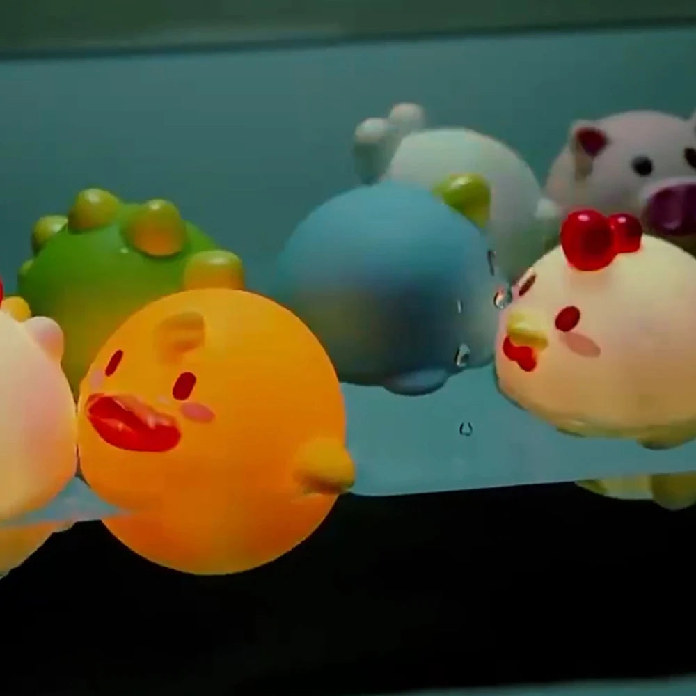 Süße Baby Tiere mit LED geeignet für die Badewanne oder Planschbecken
